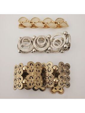3 Vintage Boho 70s Bracelets